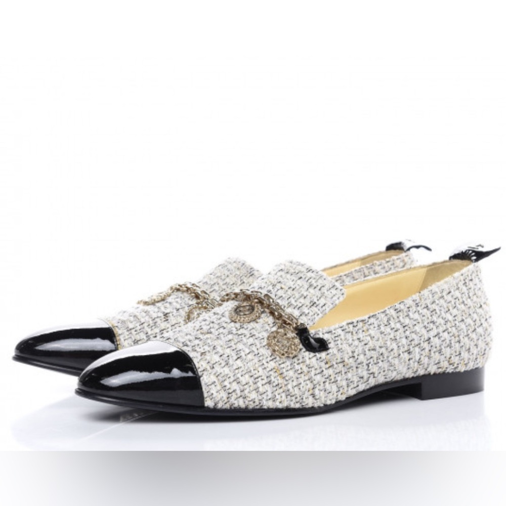 Chanel Tweed Flats